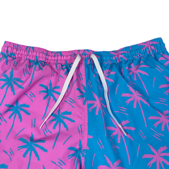 Chubbies Swim Trunk Shorts Men's 2XL XXL Blue Pink Palms The Prince of Prints - Picture 3 of 8